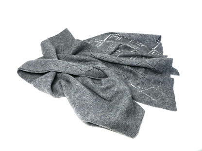 Scarf:  Long Diamonds - Pure Mongolian Cashmere