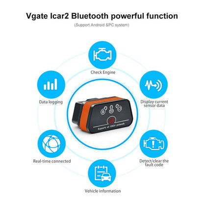 Vgate icar2 Bluetooth/Wifi OBD2 Herramienta de diagnóstico ELM327 Bluetooth/wifi OBD 2 Escáner Mini ELM327 para android/PC/IOS Lector de código