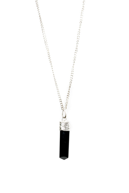 Black Tourmaline Protection Pendant Silver plated