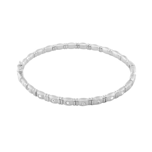 Axis LGA Rhodium Stackable Bracelet