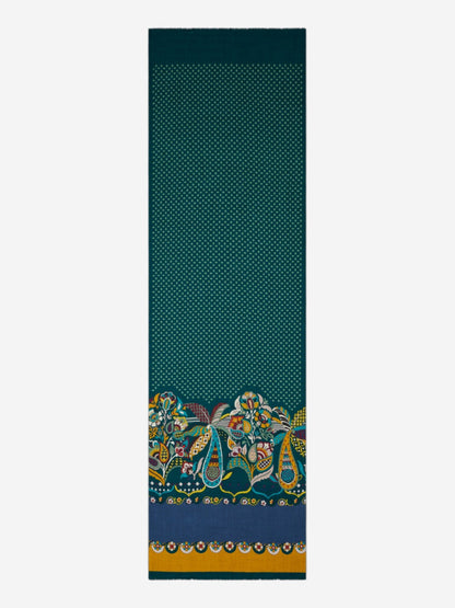 Edoardo (dark green) - Soft and lightweight Italian scarf from 100% wool — photo 3 of 10