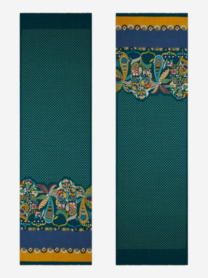 Edoardo (dark green) - Soft and lightweight Italian scarf from 100% wool — photo 4 of 10