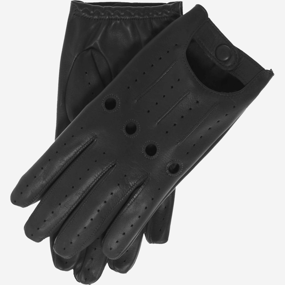 Enzo (black) - Italian lambskin leather driving gloves — photo 1 of 10