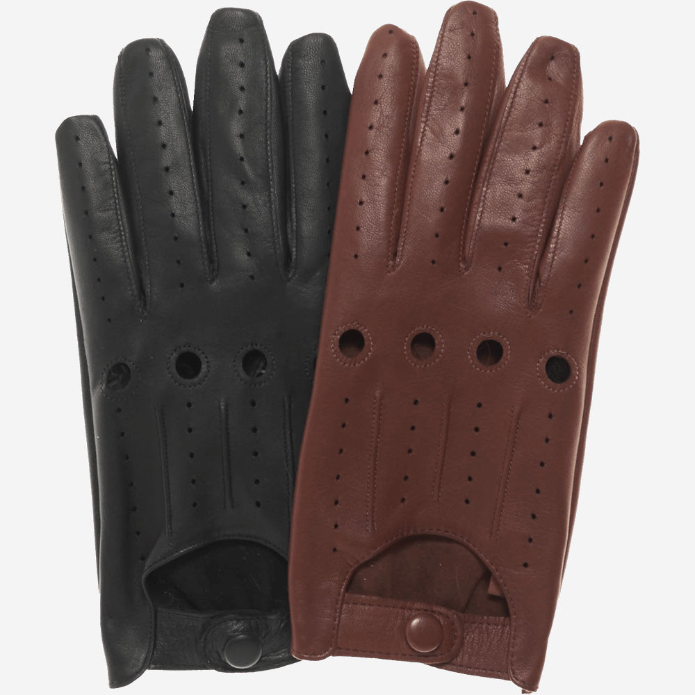 Enzo (black) - Italian lambskin leather driving gloves — photo 5 of 10