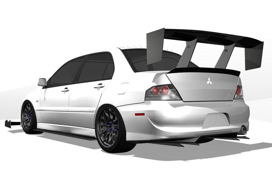 Diffuser V1+ – Mitsubishi Evo IX (CT9A, 2005-2007) — photo 1 of 3