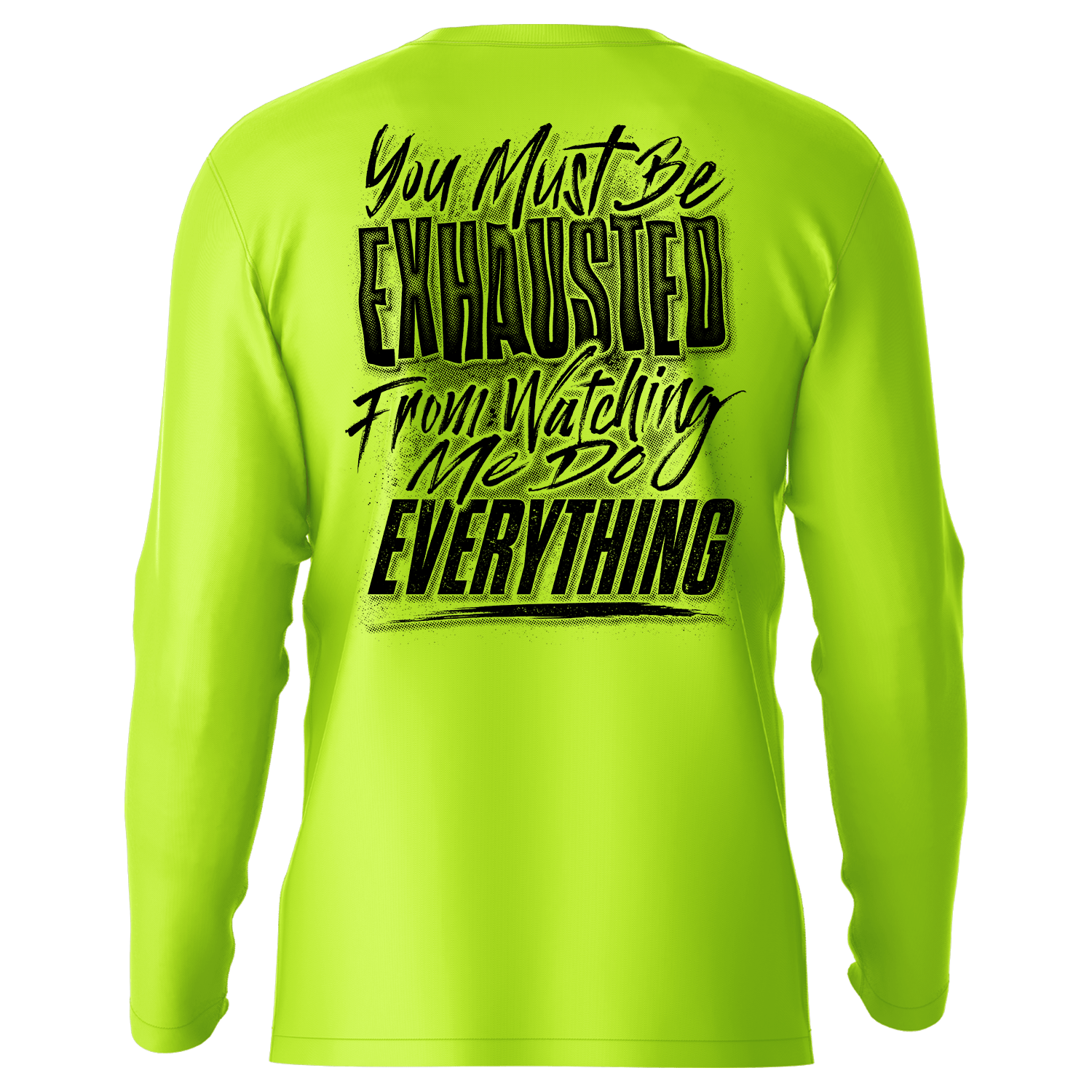 Exhausted - Hi-Visibility UPF 50 Long Sleeve Sun Shirt — photo 1 of 3