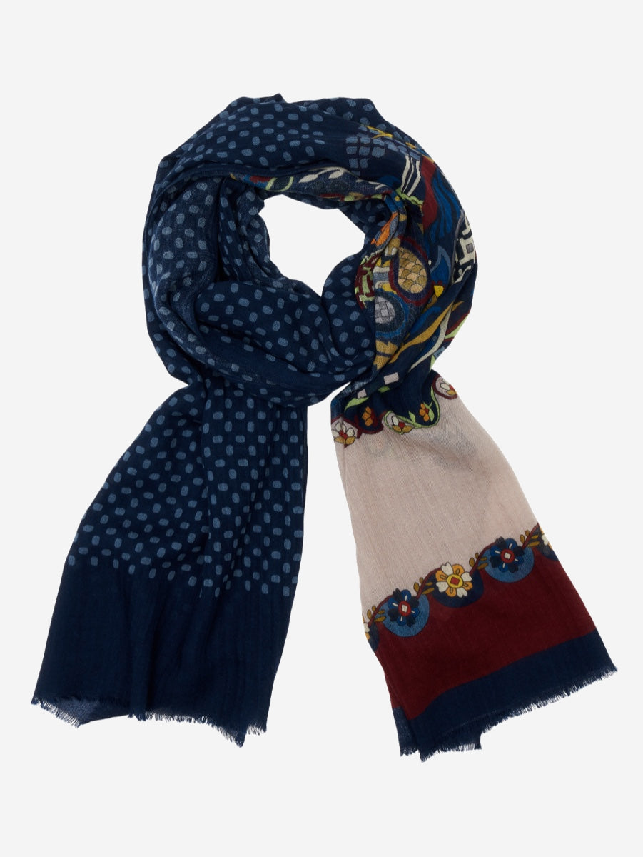 Edoardo (blue) - Soft and lightweight Italian scarf from 100% wool — photo 1 of 10