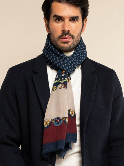 Edoardo (blue) - Soft and lightweight Italian scarf from 100% wool — photo 10 of 10