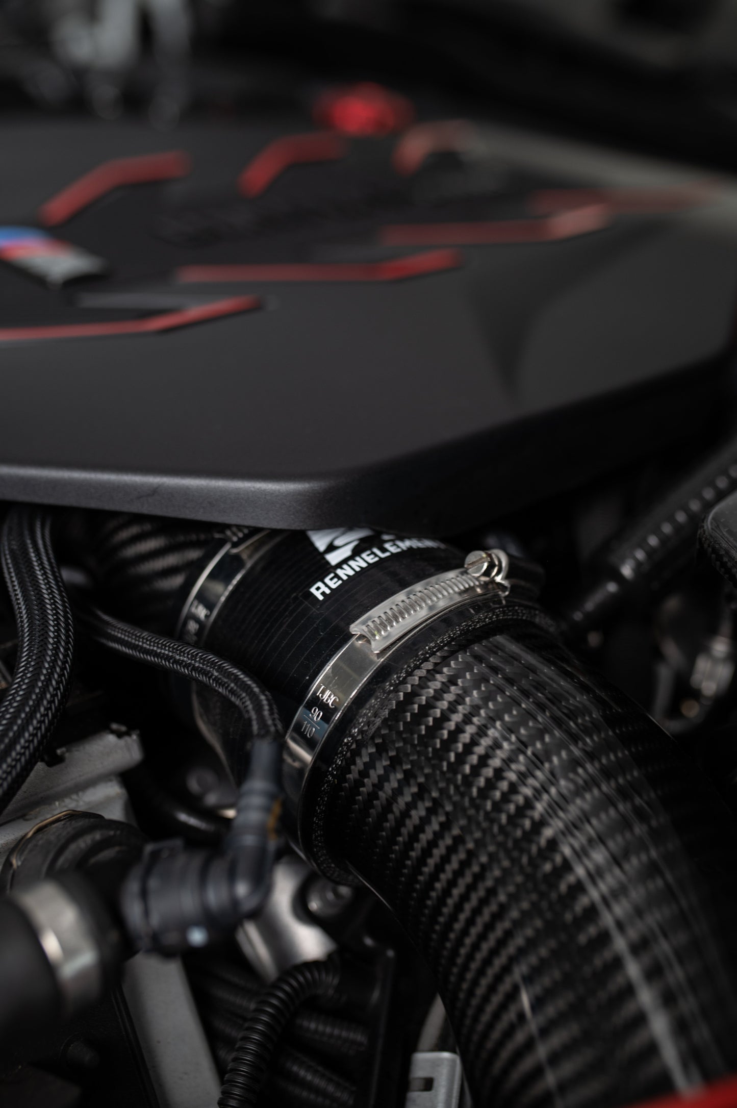 RENNELEMENT G90/G99 M5 3.5” Dry Carbon Fiber Front Mount Intake System
