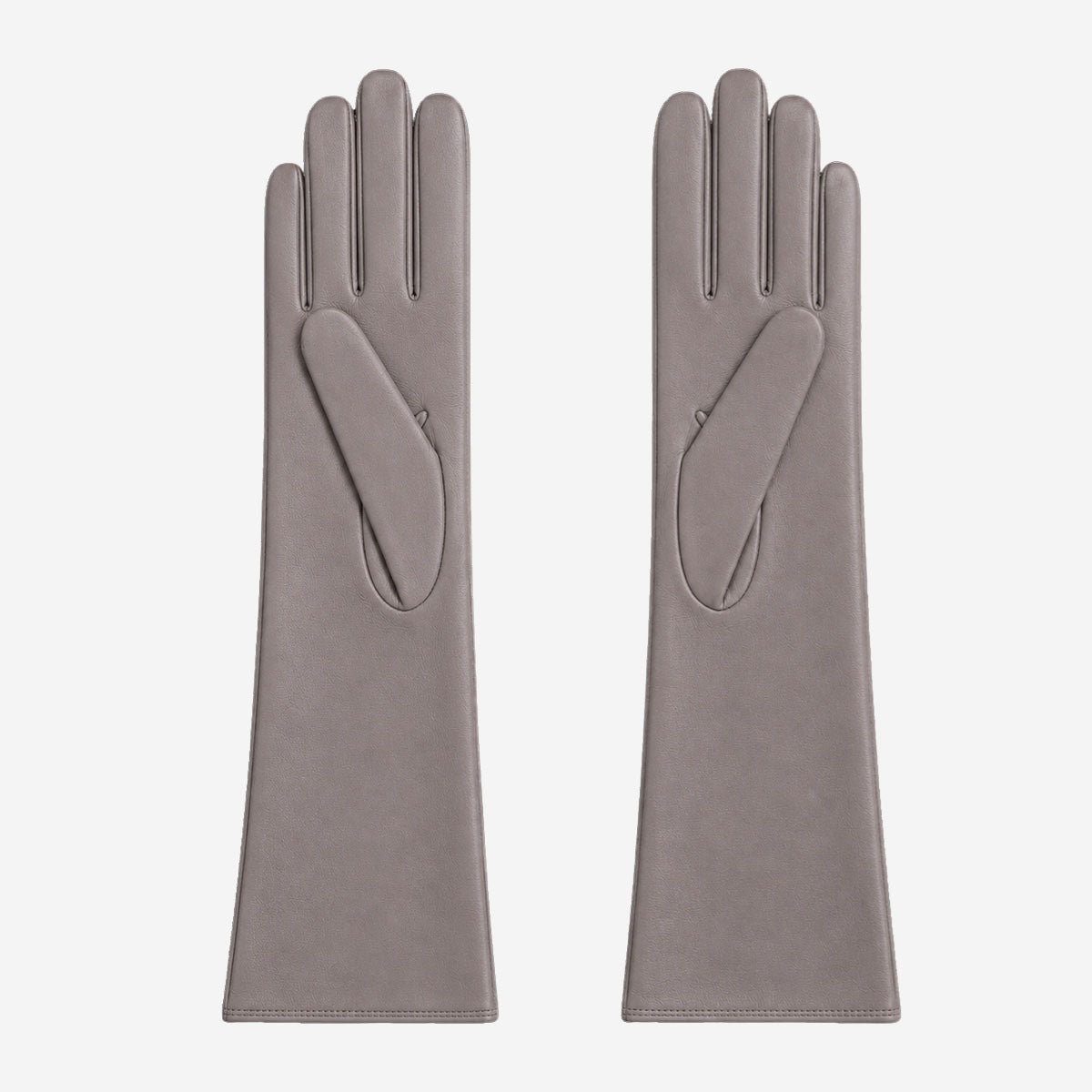 Leonora (grey) - Italian cashmere lined 6-button length leather gloves — photo 2 of 10