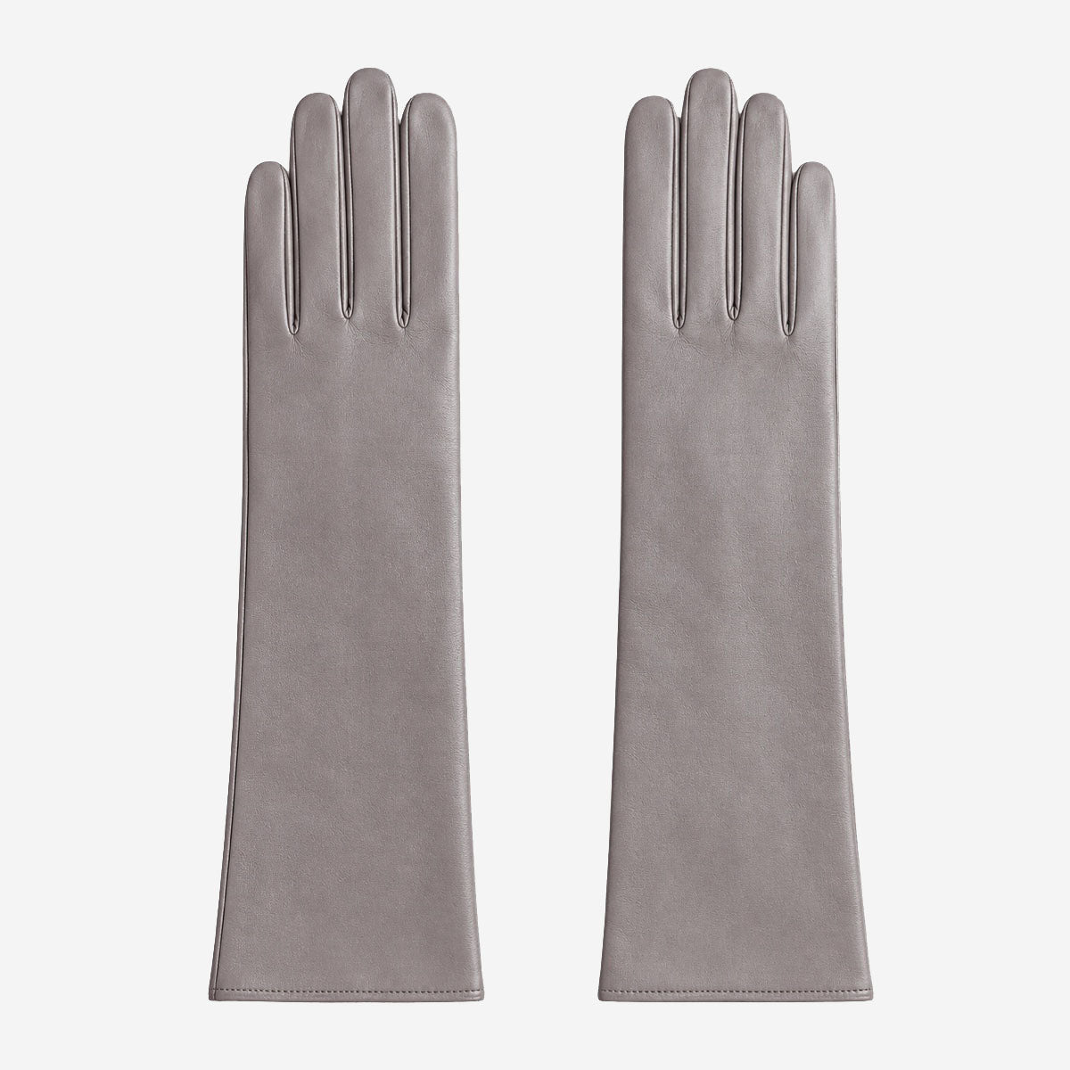 Leonora (grey) - Italian cashmere lined 6-button length leather gloves — photo 1 of 10