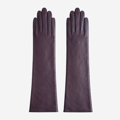 Leonora (dark brown) - Italian "8 button length" cashmere lined leather gloves — photo 1 of 10