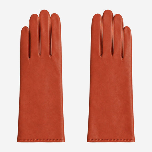 FC04 (cognac) - Women's Italian cashmere lined leather gloves — photo 1 of 10