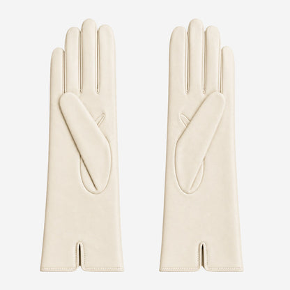 FC04 (cream) - Women's Italian cashmere lined leather gloves — photo 2 of 10