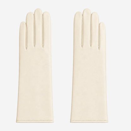 FC04 (cream) - Women's Italian cashmere lined leather gloves — photo 1 of 10