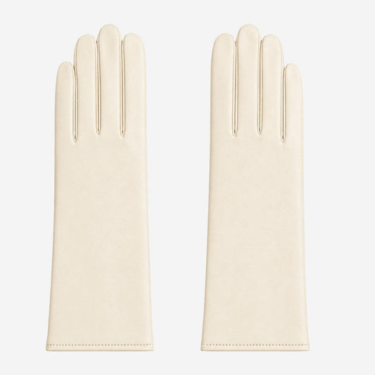 FC04 (cream) - Women's Italian cashmere lined leather gloves — photo 1 of 10