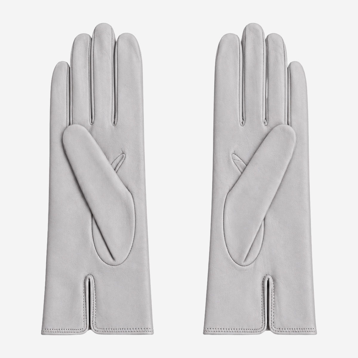 FC04 (grey) - Women's Italian cashmere lined leather gloves — photo 2 of 10