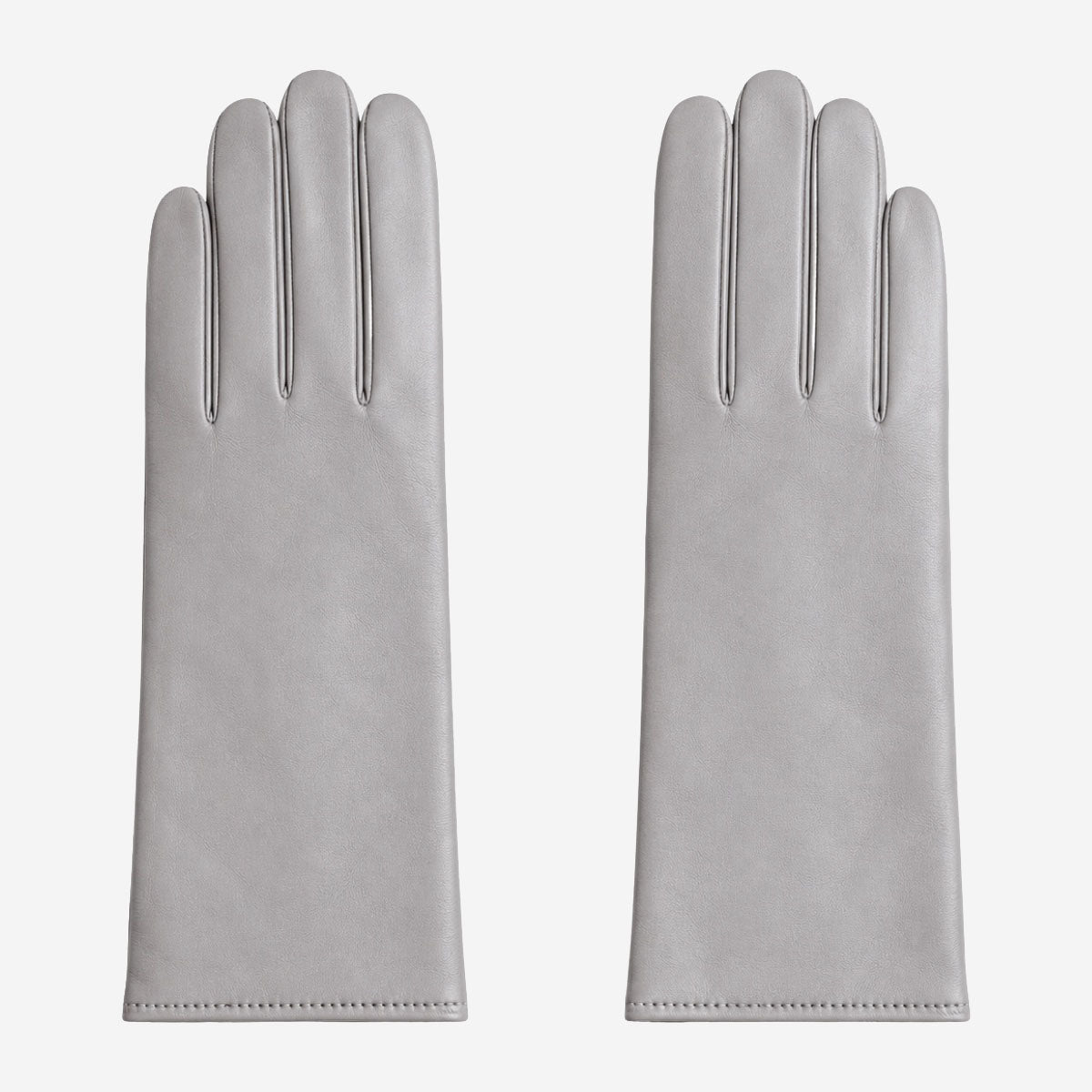 FC04 (grey) - Women's Italian cashmere lined leather gloves — photo 1 of 10