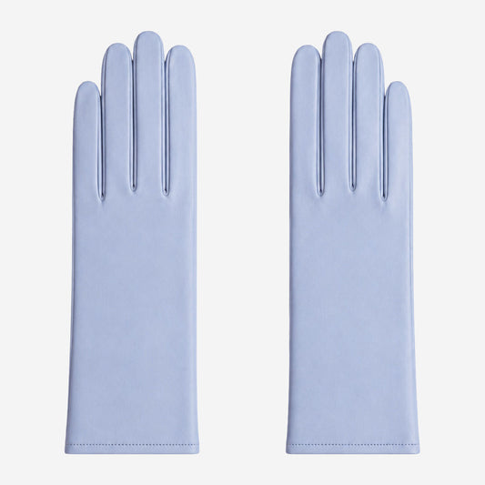 Leonora (sky) - Italian cashmere lined 6-button length leather gloves — photo 1 of 10