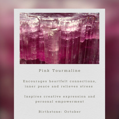 Pink Clear Quartz & Pink Tourmaline Gold Drop Earrings