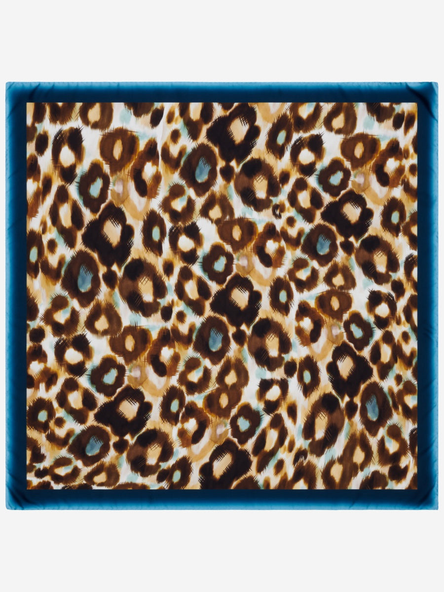 Bruna (blue)- Soft and lightweight Italian foulard from pure silk — photo 2 of 9