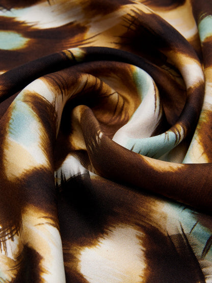 Bruna (blue)- Soft and lightweight Italian foulard from pure silk — photo 4 of 9