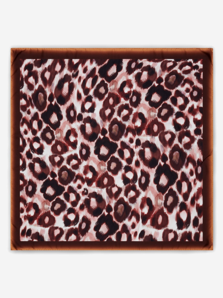 Bruna (brown/orange)- Soft and lightweight Italian foulard from pure silk — photo 2 of 7
