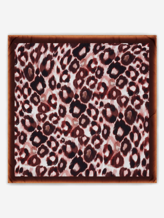 Bruna (brown/orange)- Soft and lightweight Italian foulard from pure silk — photo 2 of 7