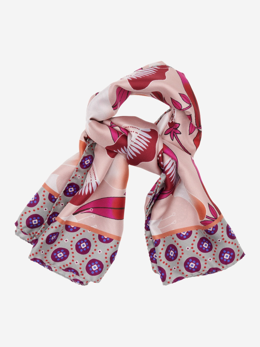 Bruna (pink)- Soft and lightweight Italian foulard from pure silk — photo 3 of 10