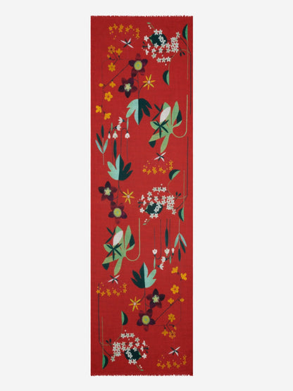 Evelina (red) - Soft and lightweight Italian scarf from premium wool — photo 2 of 9