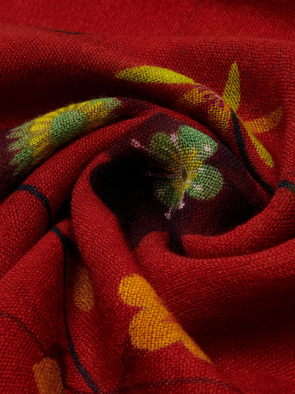 Evelina (red) - Soft and lightweight Italian scarf from premium wool — photo 4 of 9