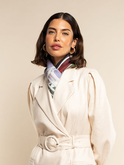 Fiorella (red/blue) - Soft and lightweight Italian foulard from pure silk — photo 6 of 10