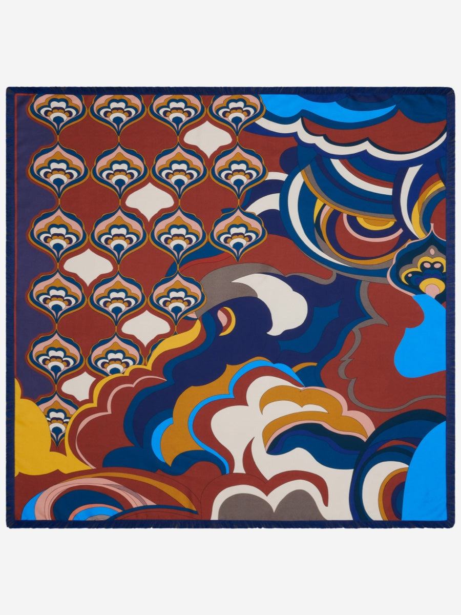 Giorgia (blue/red) - Italian soft and lightweight foulard made from pure silk — photo 2 of 10