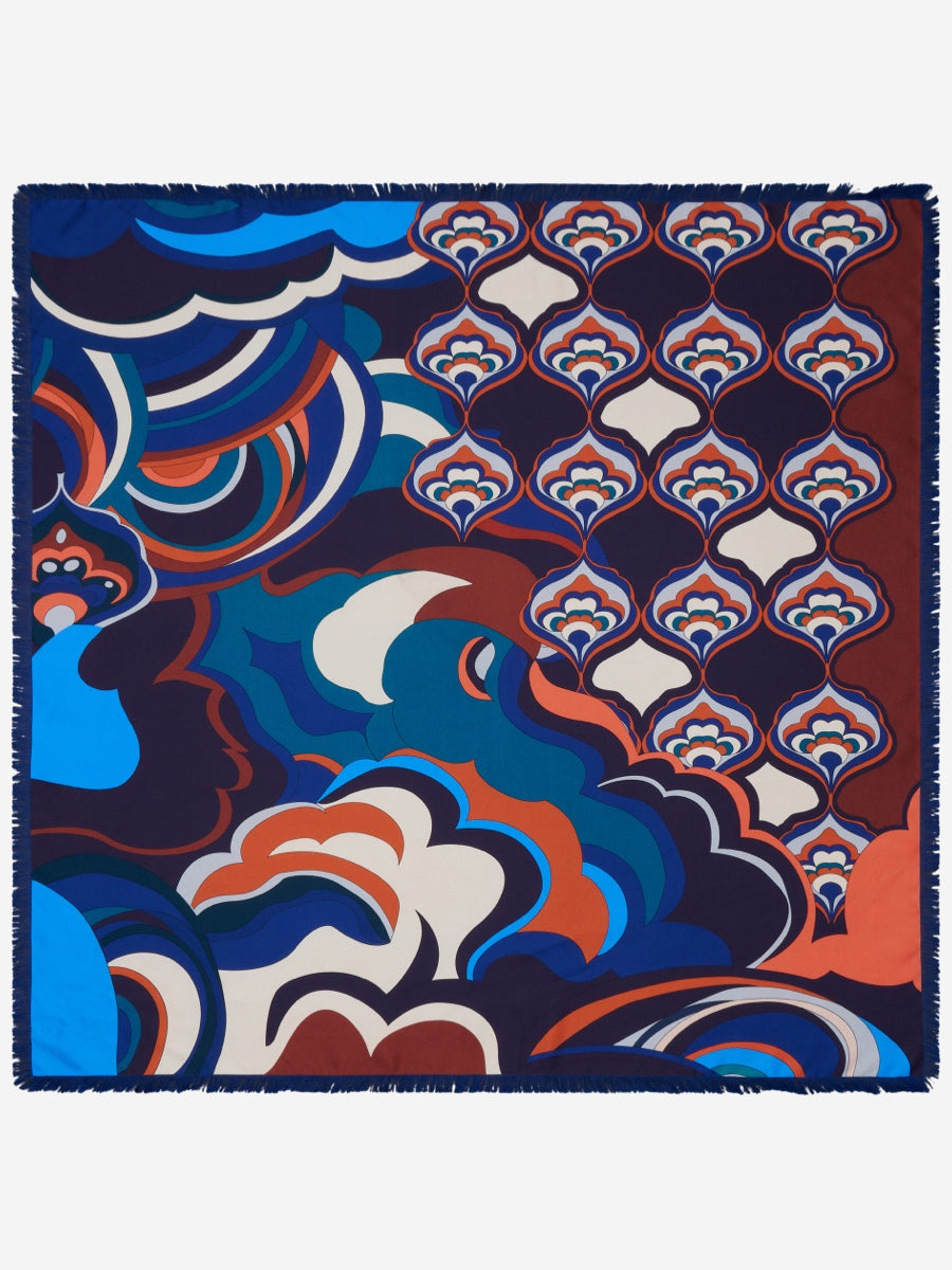 Giorgia (blue/red) - Italian soft and lightweight foulard made from pure silk — photo 4 of 10