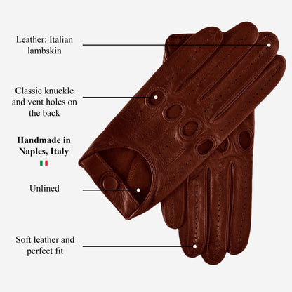 Mario (brown) - Italian lambskin leather driving gloves — photo 9 of 10