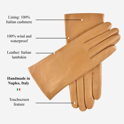 Isabella (vac) - Italian lambskin leather gloves with cashmere lining — photo 5 of 9