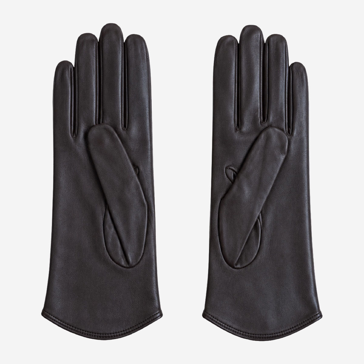 FS02Z (darkbrown) - Women’s unlined Italian lambskin leather gloves — photo 2 of 9