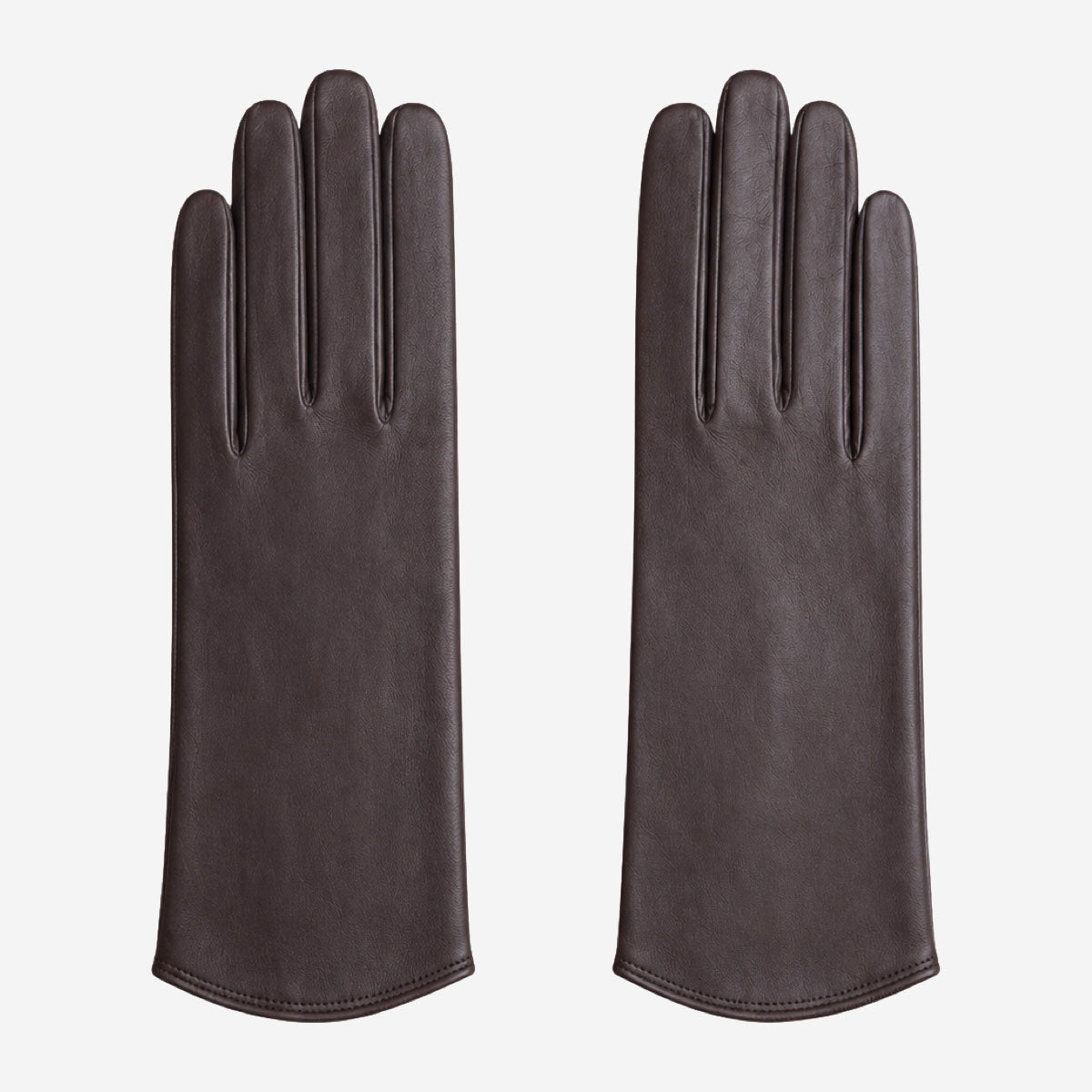 FS02Z (darkbrown) - Women’s unlined Italian lambskin leather gloves — photo 1 of 9