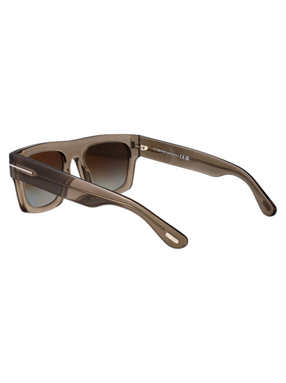 TOM FORD Stylish Men's Mini Sunglasses with Green Mirror Lenses