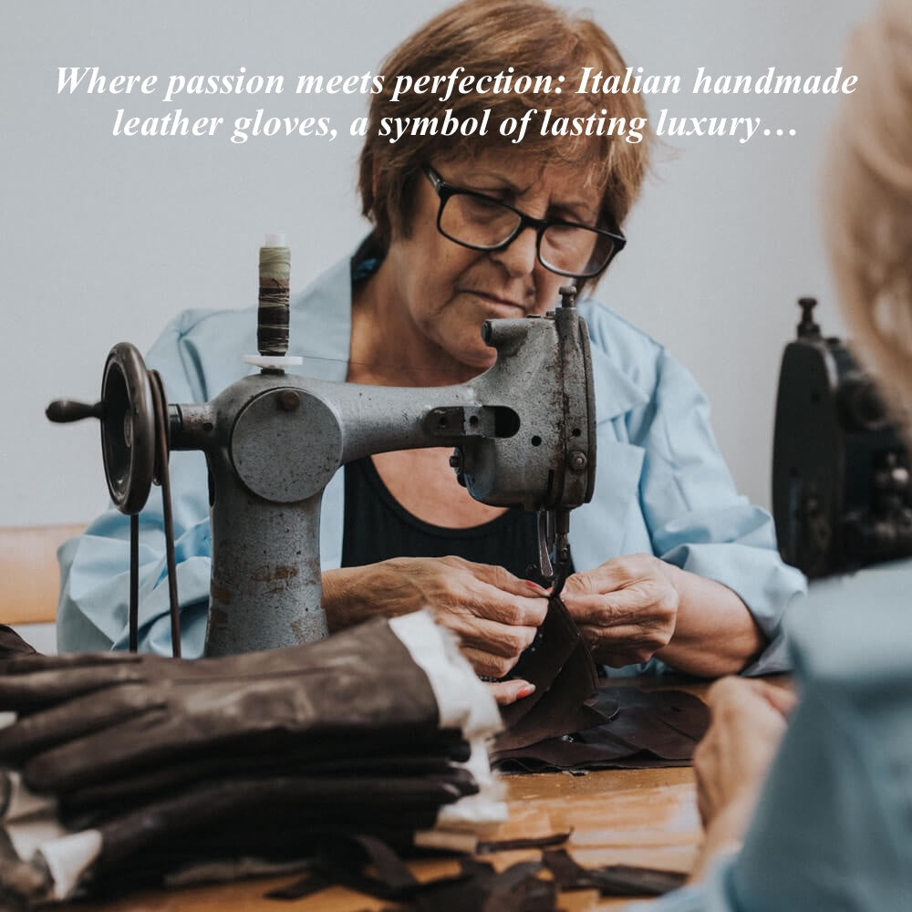 Alessa (hunter) - Classic Italian lambskin leather driving gloves — photo 5 of 7