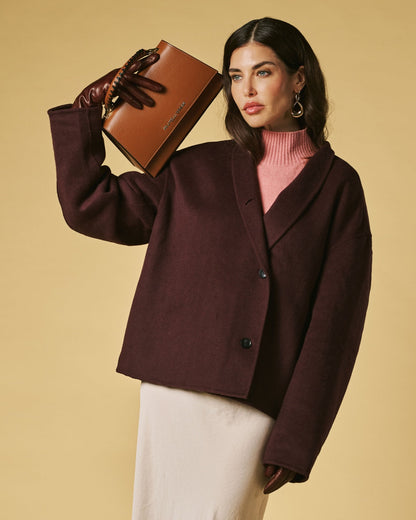 Federica (cognac) - Italian calf leather women's crossbody bag (with shoulder strap) — photo 8 of 9
