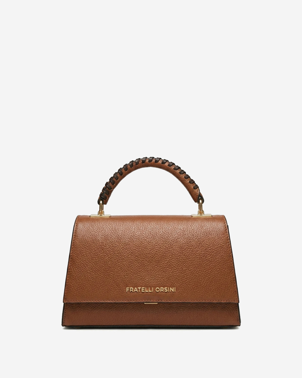 Federica (cognac) - Italian calf leather women's crossbody bag (with shoulder strap) — photo 2 of 9