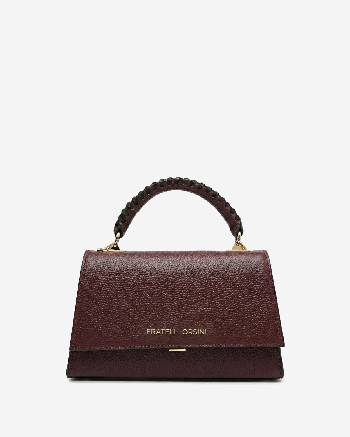 Federica (eggplant) - Italian calf leather women's crossbody bag (with shoulder strap) — photo 3 of 10