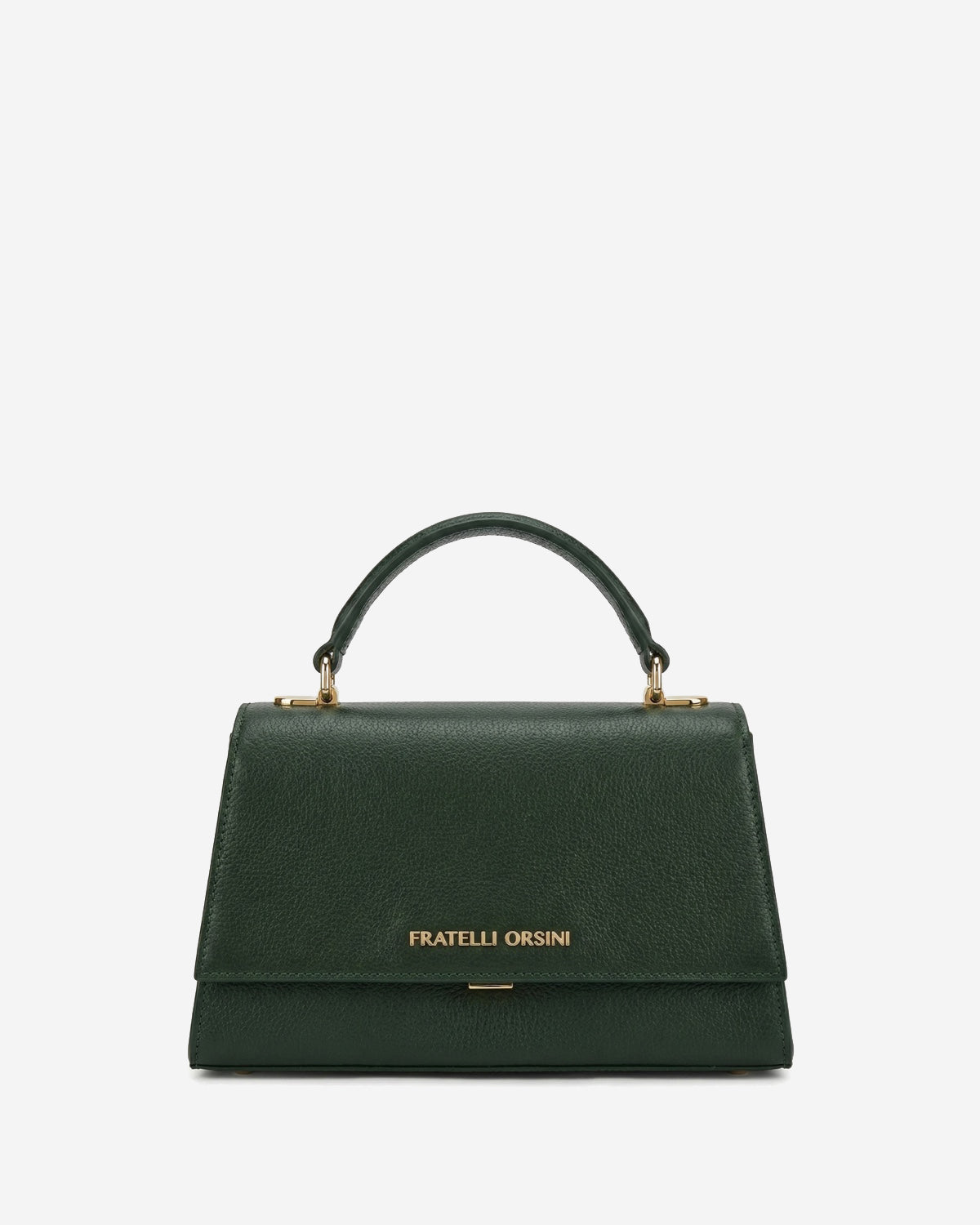 Federica (green) - Italian calf leather women's crossbody bag (with shoulder strap) — photo 1 of 9