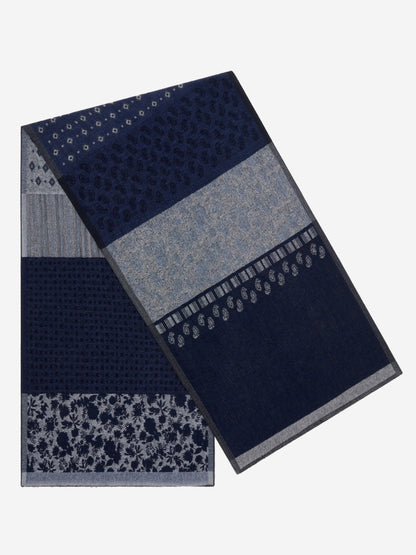 Federico (grey/blue) - Warm and soft Italian scarf from wool blend — photo 1 of 10