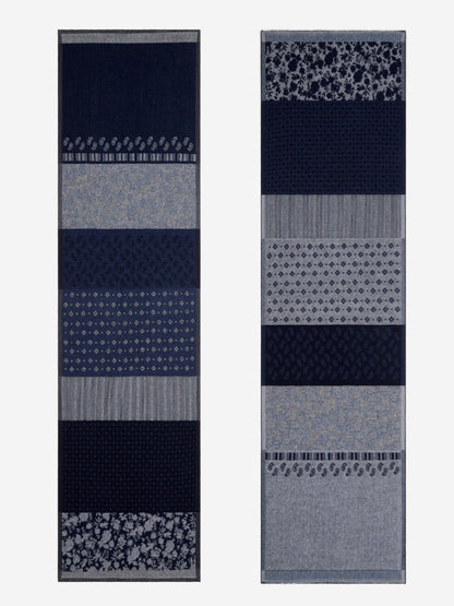 Federico (grey/blue) - Warm and soft Italian scarf from wool blend — photo 3 of 10