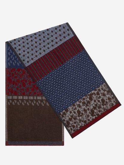 Federico (red/blue) - Warm and soft Italian scarf from wool blend — photo 1 of 10