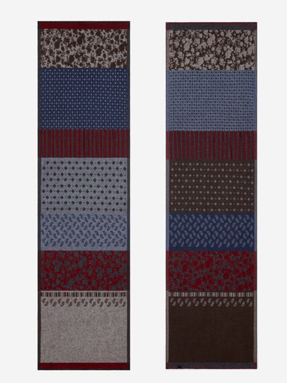 Federico (red/blue) - Warm and soft Italian scarf from wool blend — photo 3 of 10