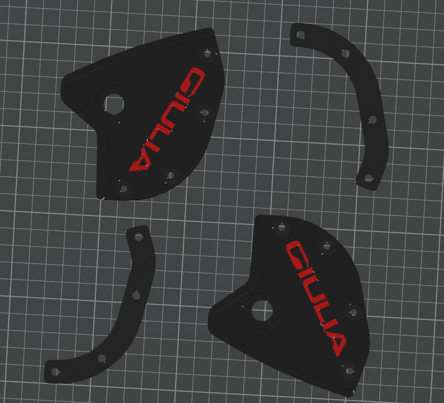 Alfa Giulia Fender Liner Cover Caps V2 prototype