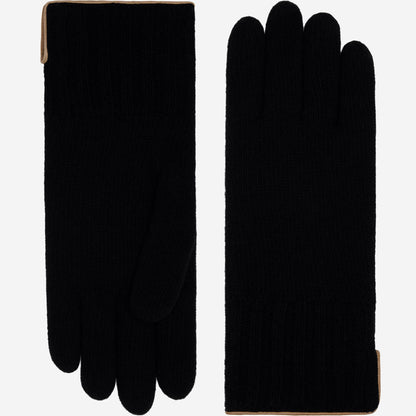 Florentina (black) - Handmade Italian knitted wool gloves with luxurious cashmere lining — photo 1 of 10